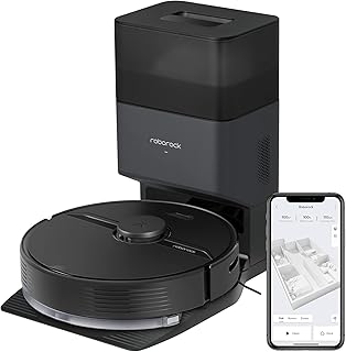 roborock Q7+ Robot Vacuum with Self-Empty Dock Pure, Hands-Free Cleaning for up to 7 Weeks, 2700Pa Suction, 180mins Run-Time, Compatible with Alexa, Perfect for Hard Floors(Black) (Renewed)