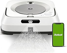 iRobot Braava Jet M6 (6110) Ultimate Robot Mop- Wi-Fi Connected, Precision Jet Spray, Smart Mapping, Works with Alexa, Ideal for Multiple Rooms, Recharges and Resumes, White, Braava M6